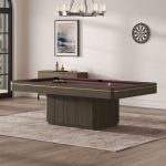 Plank & Hide  8ft Dali Slate Pool Table | Brushed Greige Finish