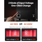 VEVOR Power Converter, 3000W, Durable Step Up/Down Unit, Switches between 110V and 220V, Includes US and EU Outlets plus 5V USB, CE Approved - Image 4