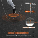 VEVOR 25 PCS 1/2 inch Thick Gym Floor Mats, 24" x 24" EVA Foam & Rubber Top Interlocking Workout Floor Mats with 100 sq.ft Coverage, Waterproof Exercise Puzzle Flooring for Gym - Image 3